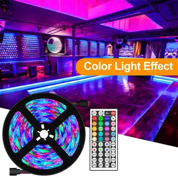 LED Pásy Svetlo RGB Európe Štandardné 2835 10M Vodotesné Led Žiarovka S Diaľkovým ovládaním Farba Svetla Popruh Fáze Účinok