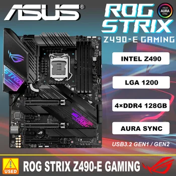 LGA 1200 základná Doska ASUS MROG STRIX Z490-E GAING základná Doska Intel Z490 DDR4 Podporu 10. Generácie Core CPU M. 2 SATA III HDMI DP ATX