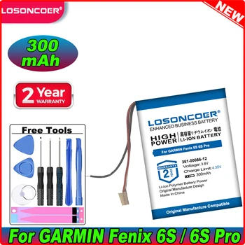 LOSONCOER 300mAh 361-00086-12 Pre GARMIN Fenix 6S Sapphire Fenix 6S Pro , Pre Fenix 6S Smart Šport Batérie