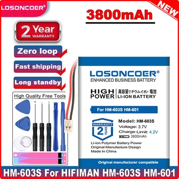 LOSONCOER 3800mAh HM-603S Batérie Pre HIFIMAN HM-601 HM-603S SLIM HM-602 HM-601 Kvalitné +Bezplatné Nástroje 755560 prehrávanie Hudby