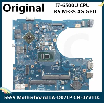 LSC Zrekonštruovaný Pre DELL 5559 Notebook Doska S SR2EZ I7-6500U CPU R5 M335 4G GPU AAL15 LA-D071P 0YVT1C CN-0YVT1C