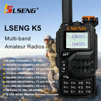 LSENG UV-K5 50-600MHz 200Ch 5W Walkie Talkie VHF UHF DTMF FM Air Band Bezdrôtovej Frekvencie Kópiu obojsmerné Rádiové Communicator