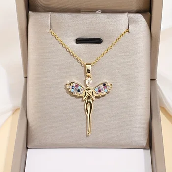 Lady módny náhrdelník prívesok osobnosti anjel máriu darček k narodeninám, svadobné šperky výročie darček