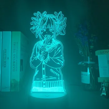 Led Nočné Svetlo, Môj Hrdina Academia no toga Himiko Obrázok Darček Nočného pre Deti Spálne Dekorácie Svetla Nočný Stolík 3d Lampa USB