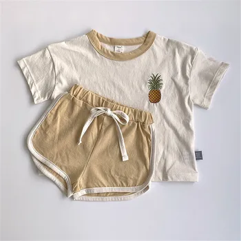 Letné Oblek pre Chlapca, Južnej kórey Verzia Dievčenské Letné Baby Oblek chlapčeka Oblečenie Novorodenca Dievčatá Šortky pre Chlapca Oblek pre Dievčatá