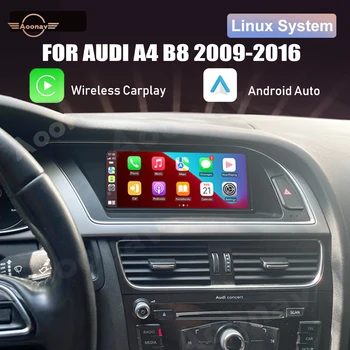 Linux autorádia Pre Audi A4 B8 2009-2016 GPS Multimediálne Vedúci Jednotky rádio bezdrôtový Apple carplay Stereo android auto rádio