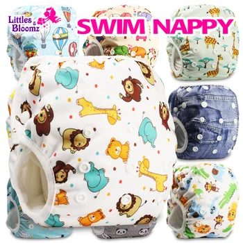 [Littles&Bloomz] Dieťa Opakovane 1PC Plávať Plienky Cartoon Plavky Deti nastaviteľné lete plávanie Nappy nohavice Plienky