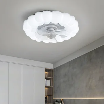Lustre Nordic reštaurácia Stropný ventilátor s diaľkovým ovládaním inteligentný obývacia izba decorationing aras Prívesok, lampy, Osvetlenie