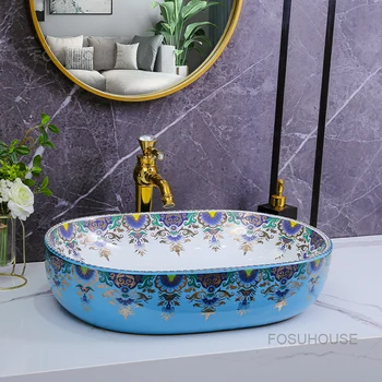 Luxusná Kúpeľňa Umývadlo Úžitkovej Keramiky Umývadlá Balkón Kuchyňa, Umývacie Drezy Tvorivé Kúpeľňa Umývadlá Európskej