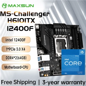 MAXSUN Mini H610 ITX s Intel i5 12400F [bez chladiča] Doske Nastaviť DDR4 Počítača Kombinovaný Podporu 12. a 13. CPU LGA1700