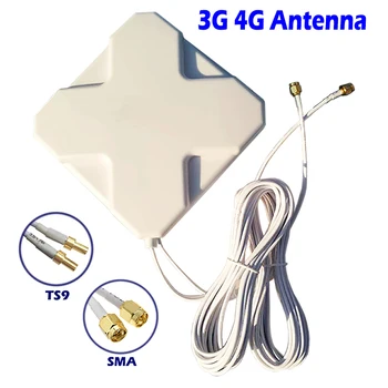 MIMO Antény, 3G, 4G LTE sieťach GSM High Gain 35 db Dual Head S Prísavkou pre Booster Signálu Zosilňovač Extender Router Mobile Hotspot