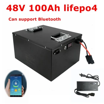 MLD lifepo4 48v 100AH kontakty batérie al litio con bluetooth BMS APP fortriciclo invertor accumulo di energia solare skúter + caricato