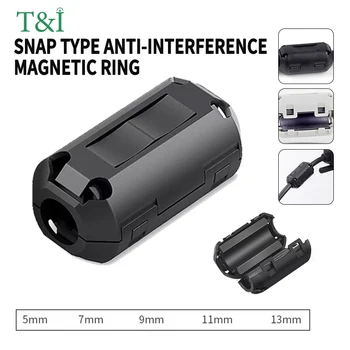 Magnetický krúžok filter anti-interferencie štít odnímateľný EMC vnútorný priemer 3,5 MM 5/7/9/11/13/15 MM modul degaussing filter