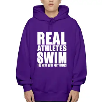 Mens Hoodies Skutočných Športovcov Plávať Vrchné Oblečenie Plavec Tím Šport