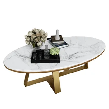 Mesa de centro de lujo para sala de estar, muebles para el hogar con de diseño mármol personalizadoCD