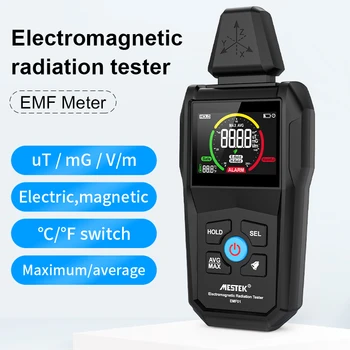 Mestek Elektromagnetického Žiarenia Tester Detektor Elektrické, Magnetické Pole Žiarenia EMF Meter Tri Singal Opatrenie Bzučiak