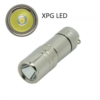 Mini Keychain Baterka LED Baterkou Micro USB Nabíjateľné Pocket Flash Silné Svetlo Lampy Super Malý baterka vstavanej Batérie.