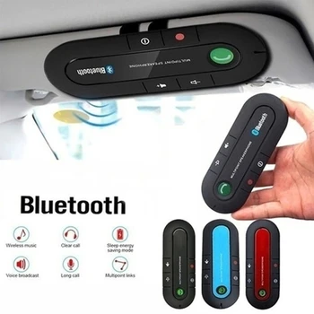 Mini Slnečná Clona Klip Bluetooth reproduktor Audio MP3 Hudby Prijímač do Auta Bezdrôtové Handsfree Reproduktor telefónu Adaptér pre telefón