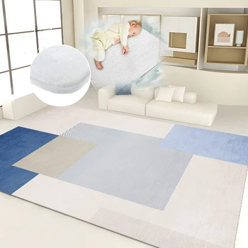 Moderné Modrá obývacia izba koberec 160x230 veľké oblasti mäkké umývateľný Koberce pre Dekorácie spálňa Deti non-slip vaňa Mat Pre domáce