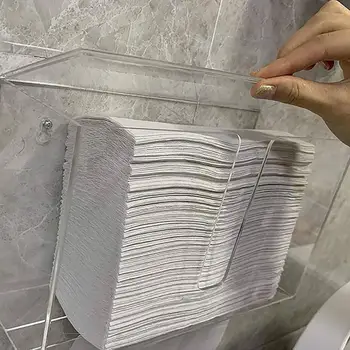 Montáž Na Stenu Papierových Uterákov Jasné Multifold Tkaniva Držiteľ Násobne N Zložiť Z Násobne Toaletný Papier Perforované Vešiak