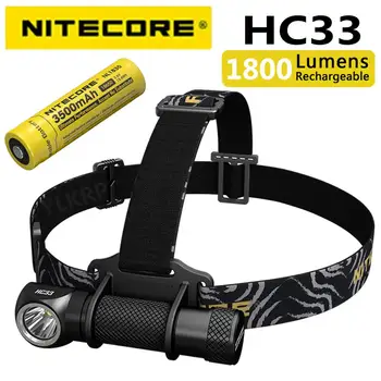 NITECORE HC33 Prenosné Svetlomet CREE XHP35 HD max 1800 svetelného lúča hodiť 187 meter svetlometu 8 pracovných režimoch vonkajšie vedúci svetlo