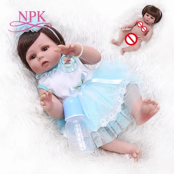 NOVÝ 49 CM batoľa novorodenca bebe reborn bábiky baby girl v opálenie pokožky celého tela silikónové mäkké realistické bábiky Vaňa hračka nepremokavé