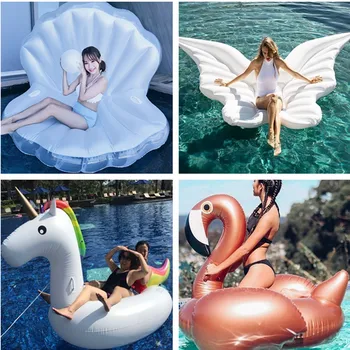 Nafukovacie Obrie Flamingo Jednorožec Float Stolička, Posteľ Pre Dospelých Trubka Kruh Pool Party Hračky Jazdiť Na Vzduch Matrac Plávanie Krúžok boia