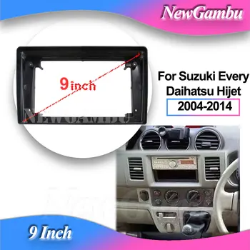 NewGambu 9 Palcový Rádio Fascia vhodné Pre Suzuki Každý Daihatsu Hijet 2004-2014 Rám Alebo Kábel Surround Výbava Panel Audio Rám Kryt