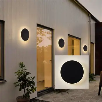 Nordic Jednoduché Okrúhle LED Nepremokavé Vonkajšie Nástenné Svietidlo IP65 Vonkajšie Nástenné Svietidlo Villa Chodbu, Predsieň, Vstup Svetla Dekorácie Domov