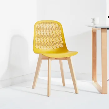 Nordic Vydlabaných Dizajn Plastové Jedálenské Stoličky Moderný Jednoduchý Domácnosti Operadla Stolice Tvorivé Masívneho Dreva Jedálne Stoličky