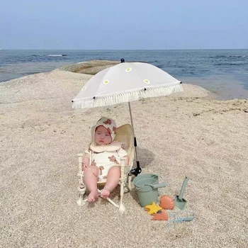 Nordic Štýl Vonkajšie Čipky Slnečník Dieťa Pláži Jar Von na Ochranu pred Slnkom a UV Dáždnik pre Dieťa Dážď zariadenia
