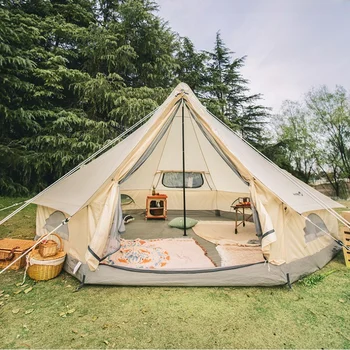 Nový Štýl Glamping Yurt Stan Veľký Piknik Party Nepremokavé Vetru Outdoor Camping Pyramídy Stan Na Svadbu Partyt
