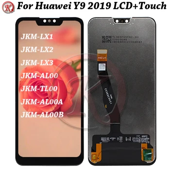 OLED Pre Huawei Y9 2019 LCD Displej S Rámom Dotykový Panel Obrazovky Y8S Vychutnať 9+ JKM-LX1 LX2 LX3 AL00 TL00 AL00a AL00b Digitalizátorom.