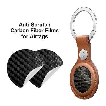 Ochranné Flim Anti-scratch (Carbon Fiber Filmy Vhodné pre Apple AirTag Black Carbon Fiber Anti-Scratch Skin Protector