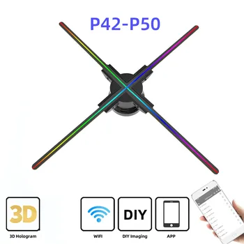 P42-P62 Najnovšie 3D Holografické Projektor Ventilátor Podpora Wifi, Bluetooth Audio 3D Reklama Osvetlenie Displeja Holografický Projektor Logo