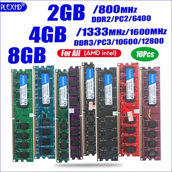PLEXHD Desktop PC Pamäte RAM Memoria Modul DDR2 800 PC2 6400 2GB 4GB 8GB Kompatibilné 800MHz / 667MHz 1333MHz 1600MHz 10 KS
