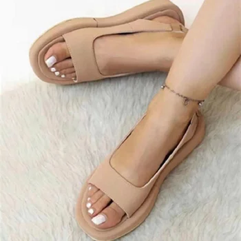 Plus Veľkosť 42 dámske sandále na platforme 2023 Nové Žien Bežné Nízke Podpätky Ploché Letné Sandále Pošmyknúť Na Ženy Obuv Sandalias Mujer