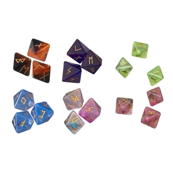 Polyhedral Veštenie Stolovú Dosku Roll Party Hrať Hru Kockách 8-Stranných Rune Kockách Živice Najrôznejších Polyhedral Kockách Nastaviť