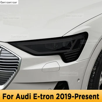 Pre Audi E-tron 2019-NA TPU Auto Exteriéru Svetlomety, Anti-Scratch Ochranný Film Kryt Svetlomety Opravy Príslušenstvo Nálepky