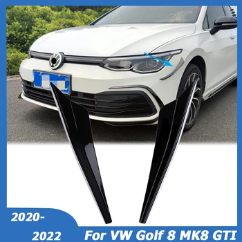 Pre Volkswagen VW Golf 8 MK8 GLAXAY R-Line Predný Nárazník Canards Splitter Strane Krytu Nálepky Výbava 2020 2021 2022 Auto Príslušenstvo