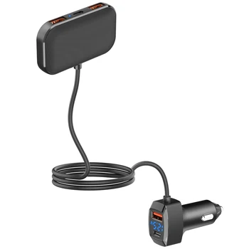 Predlžovací Kábel 1,5 M Multi Porty USB Nabíjačka do Auta Telefón Rýchle Charer Mobilný Adaptér Napájania pre iphone 13 Pro Xiao Rýchle Nabíjanie