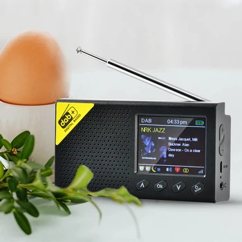 Prenosné Digitálne Rádio Bluetooth-kompatibilné 5.0 Prenosné na Home Office 2,4-palcový LCD Displej Stereofónne DAB FM Audio Prehrávač
