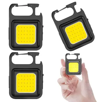 Prenosné LED Mini Keychain Svetlo 4 Režimy s Hákom Otvárač pre Outdoorové potreby na Kempovanie Turistika KLASU Vrecku Baterka Mini Pozornosti