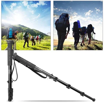 Profesionálne Monopods Cestovné Treking Pólov Stiahnuteľné z Hliníkovej Zliatiny Držiak Monopod Selfie Stick pre Dslr Fotoaparát