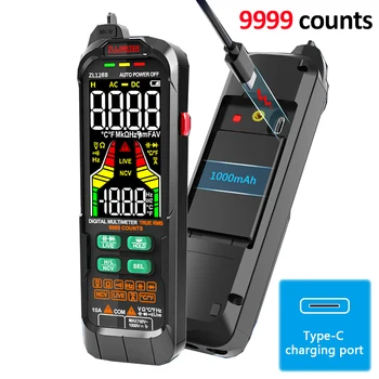 Profesionálny Digitálny Smart Multimeter 9999 Počíta T-RMS AC DC Prúd Napätie Detektora Kapacita Temp Auto Rozsahu Multimeter