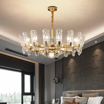 Prívesok Svetlá Moderné Luxusné Krištáľový Luster Obývacia Izba Lampa Reštaurácia Villa Atmosféru Styleing