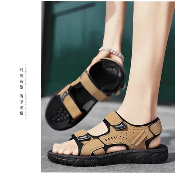 Pánske Muž Čierne Sandále Vonkajšie Módne Letné Sandále sú Výrobky, Obuv pre Mužov Dizajnér Replika sandalias zapatos hombre