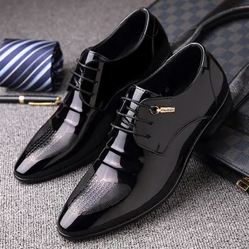 Pánske Oblečenie Obuv Módne, Klasické Formálne Svadobné Topánky Mužov Pošmyknúť Na Úrad Oxford Topánky Pre Mužov Black Ploché topánky