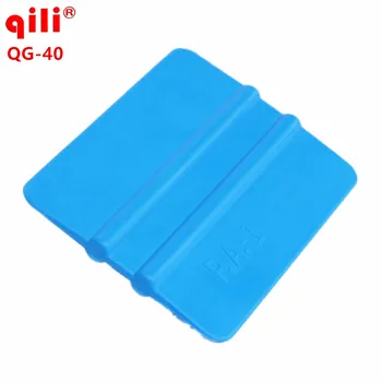 QILI QG-40 modrá Stierkou mäkké PP materiál škrabka car wrap fólia nainštalovať nástroje s veľkosťou 10x7.2cm