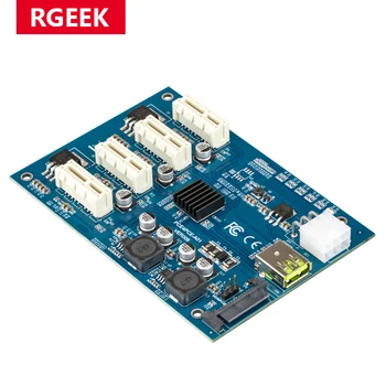 RGEEK PCIe 1 až 4 PCI 4 Ks Podstavec 010s Plus Express PCI-E 1X Sloty Stúpačky Karty na Externý 4 PCI-e Slot PCIe Adaptér Port Karty